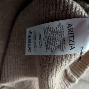 Aritzia Tan Knit Sweater Babaton 2xs Wool